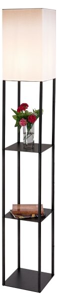 Brilagi - Lampă de podea cu polițe GRADUS 1xE27/40W/230V 150 cm negru/alb