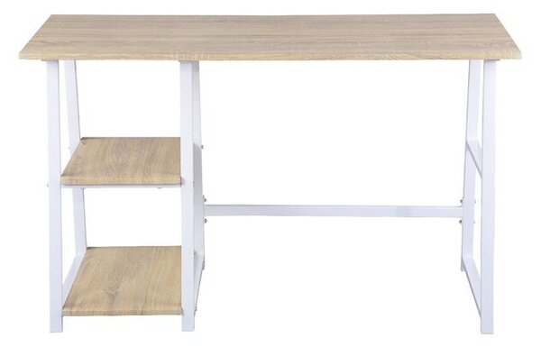 Birou Sadie, lemn, alb/maro, 73,5 x 121 x 51 cm