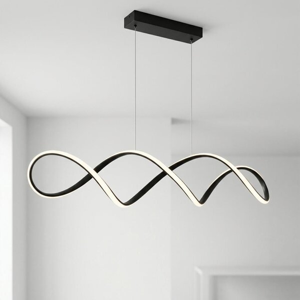 Brilagi - Lustră LED suspendată pe cablu DNA, 41 W, 230 V, 4100 K, negru