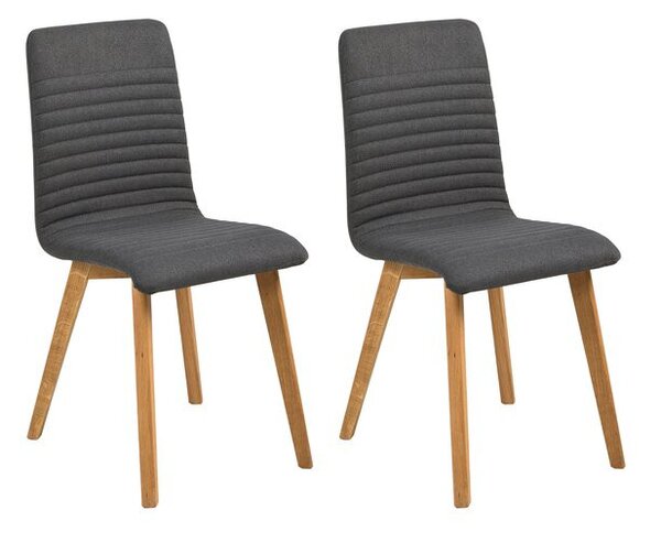Set de 2 scaune Hanna, lemn, antracit, 90 x 42 x 43 cm
