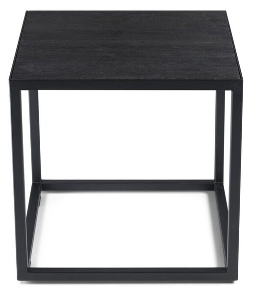 Masa laterală Amburgey, lemn/metal, neagra, 40 x 40 x 40 cm