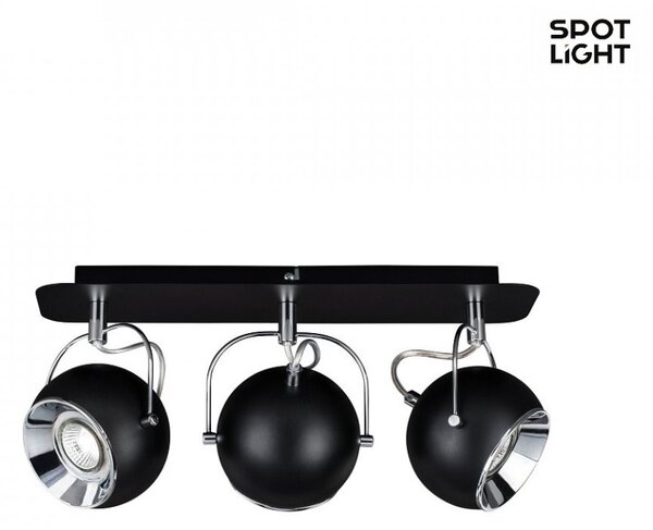 Spotlight Ball I, metal, negru, 42 x 20 x 11 cm, 5w