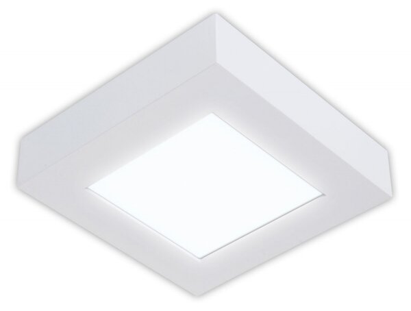 Plafoniera, LED, metal, alba, 17 x 3,5 x 17 cm, 12w