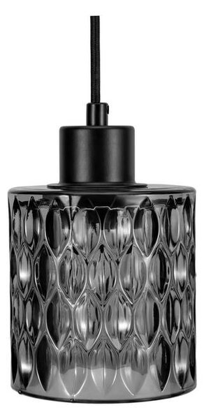 Lustra tip pendul Gleaming Magic, sticla, neagra, 168 x 10 cm
