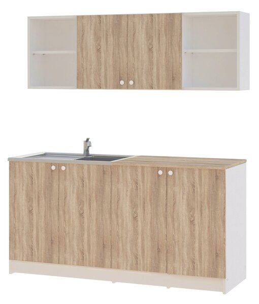 Set haaus Sena, Stejar Sonoma/Alb, L 160 cm