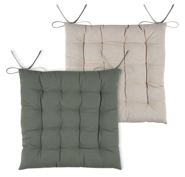 Pernă pentru scaun cu legături DUO, 100% bumbac, 40 x 40 cm