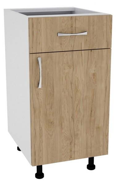 Corp haaus Karo, 1 Sertar, 1 Usa, Lemn Natural/Alb, 40 x 50 x 80 cm