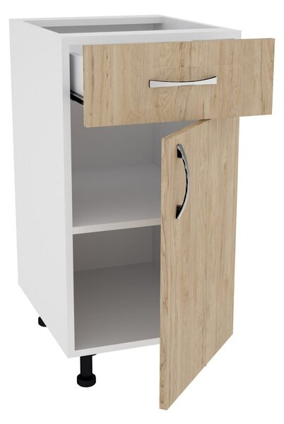 Corp haaus Karo, 1 Sertar, 1 Usa, Lemn Natural/Alb, 40 x 50 x 80 cm