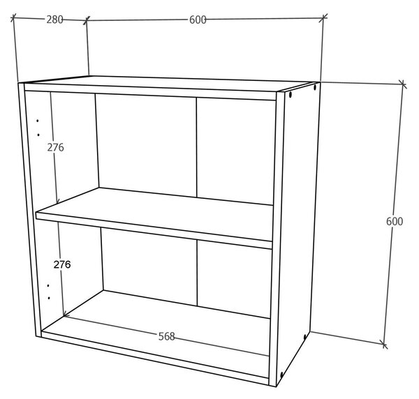 Corp haaus Karo, 2 Usi, Alb, 60 x 30 x 60 cm