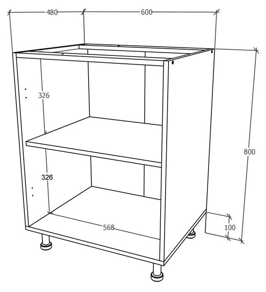 Corp haaus Karo, 2 Usi, Alb, 60 x 50 x 80 cm