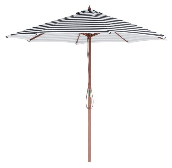 Umbrela de soare Ferenrillo, alb/negru, 245 x 260 x 260 cm