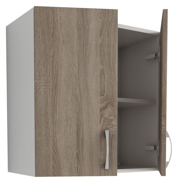 Corp haaus Karo, 2 Usi, Stejar Sonoma Inchis/Alb, 60 x 30 x 60 cm