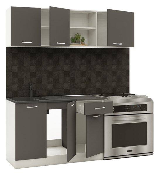 Set haaus Kara, Antracit/Alb, L 180 cm