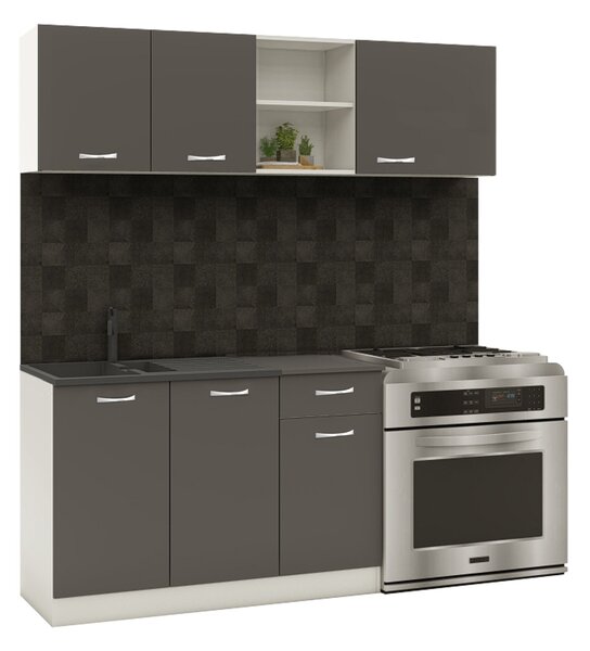 Set haaus Kara, Antracit/Alb, L 180 cm