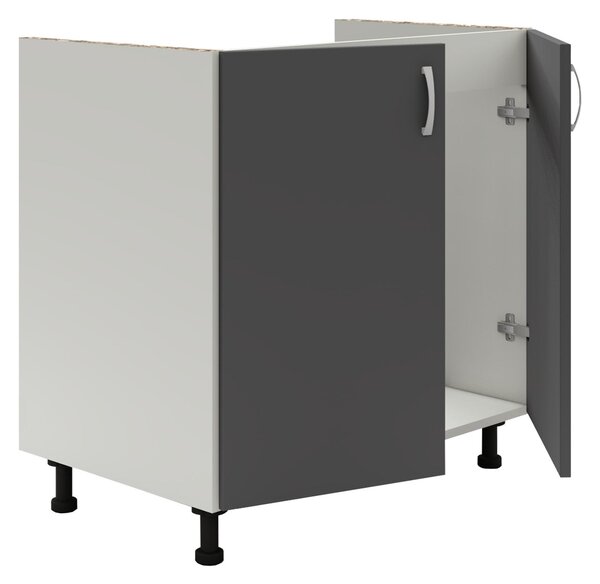 Corp haaus Karo, 2 Usi, Antracit/Alb, 80 x 50 x 80 cm