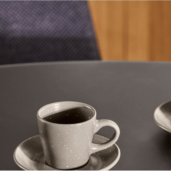 Ceasca de cafea cu farfurioara Avichai, gri inchis