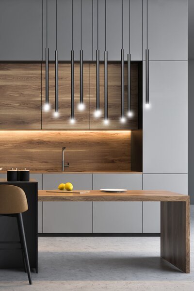 Emibig Selter lampă suspendată x8 W negru 552/9