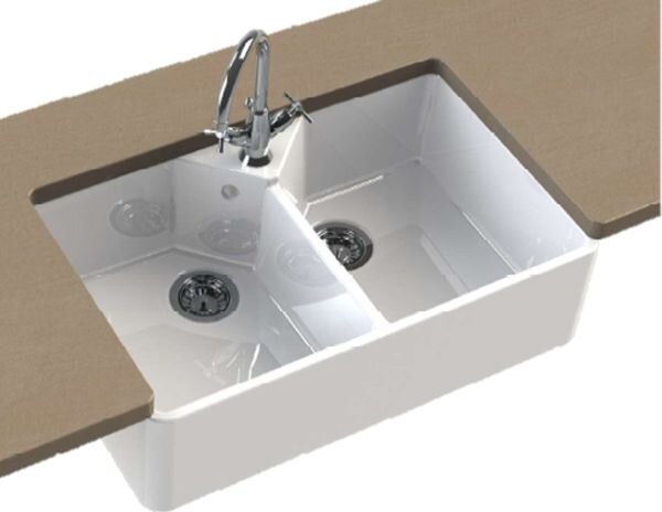 Blanco Villae Farmhouse 8 chiuveta din ceramica 79.4x49 cm alb 525164