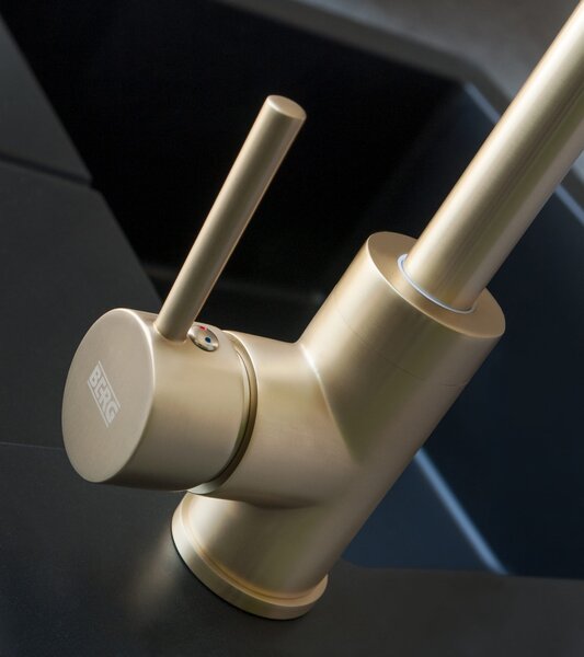 Berg Light Gold Pro baterie bucătărie pe picior aur/aur vechi 830008BG