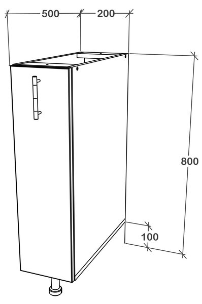 Corp haaus Karo, Alb, 20 x 50 x 80 cm
