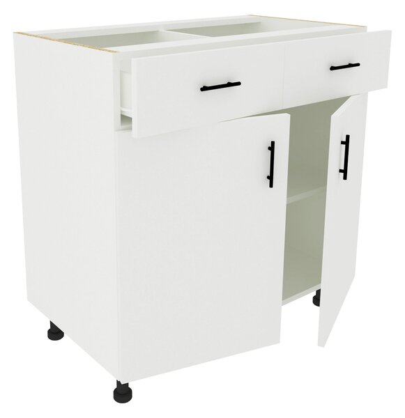 Corp haaus Karo, 2 Sertare, 2 Usi, Alb, 80 x 50 x 80 cm