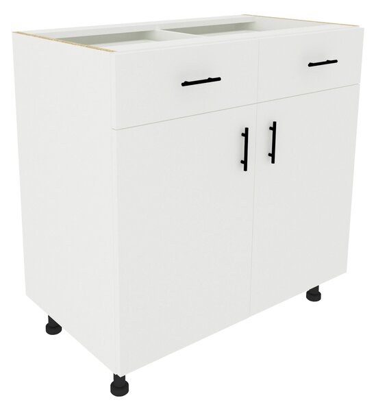 Corp haaus Karo, 2 Sertare, 2 Usi, Alb, 80 x 50 x 80 cm