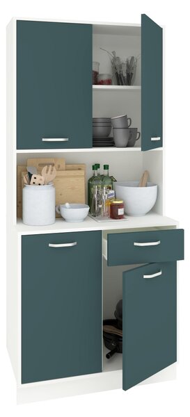 Bufet haaus Oma, Verde Petrol/Alb, L 84 cm