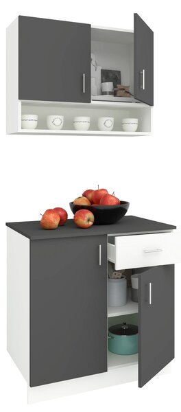 Set haaus Berna, Antracit/Alb, L 80 cm