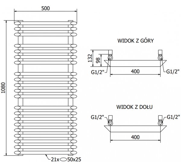 Mexen Akan, element electric de încălzire 1080x500 mm + tijă de încălzire 900 W, alb, W121-1080-500-2900-20