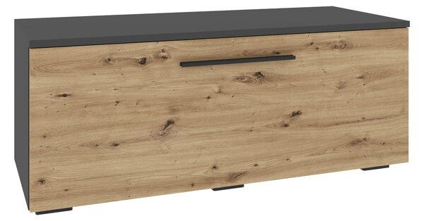 Comoda haaus Kos, O Usa, Antracit/Stejar Artisan, 95 x 40 x 39 cm