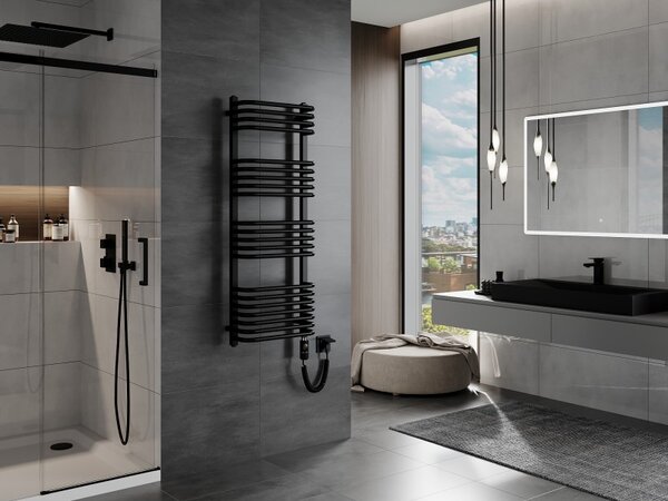 Mexen Apollo, element electric de încălzire 1210x450 mm + tijă de încălzire 600 W, negru, W117-1210-450-2600-70