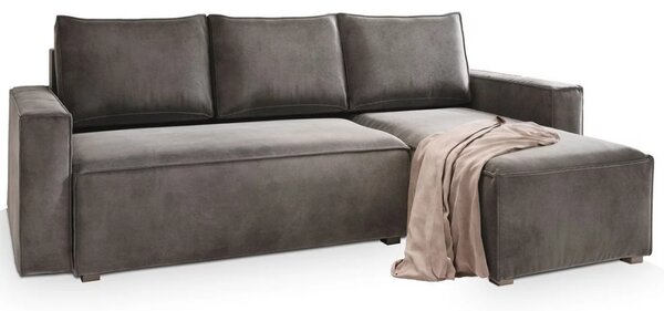 Canapea extensibila de colt CAVELO, gri inchis, reversibila