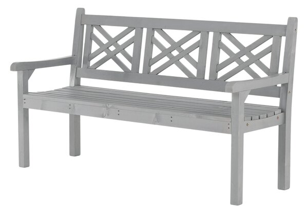KONDELA Bancă de grădină din lemn, gri, 150 cm, FABLA