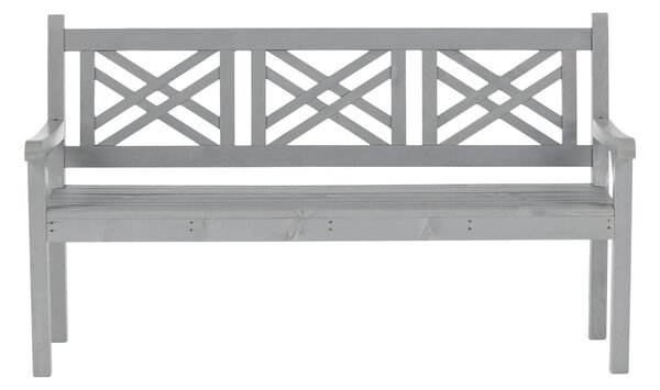 KONDELA Bancă de grădină din lemn, gri, 150 cm, FABLA