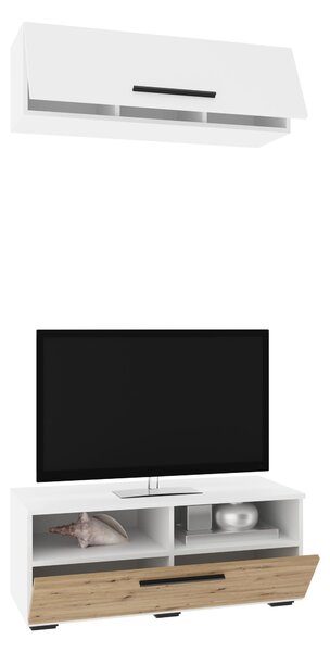 Living haaus V11, Alb/Stejar Artisan, L 95 cm