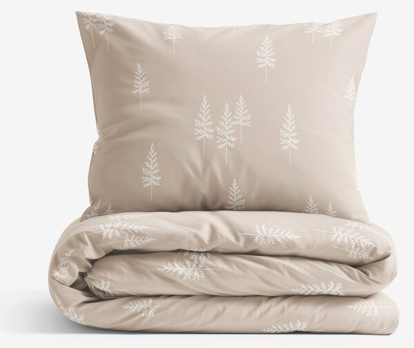 Goldea lenjerie de pat 100% bumbac - brazi nordici 150 x 200 și 50 x 60 cm