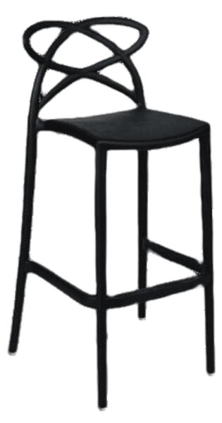 SET 4 SCAUNE BAR INFINITY -POLIPROPILENA-HORECA - NEGRU