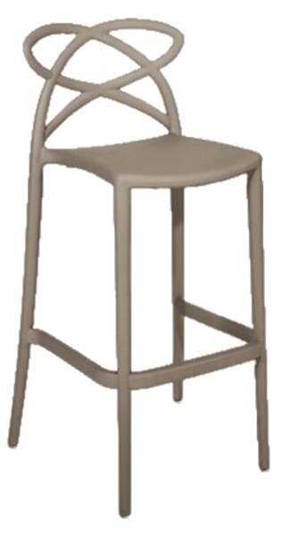 SET 4 SCAUNE BAR INFINITY -POLIPROPILENA-HORECA - NEGRU