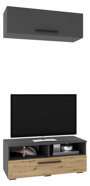 Living haaus V11, Antracit/Stejar Artisan, L 95 cm