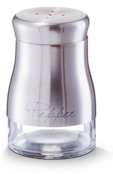 Pipernita din sticla si inox Pepper, Silver 150 ml, Ø 6xH9,5 cm