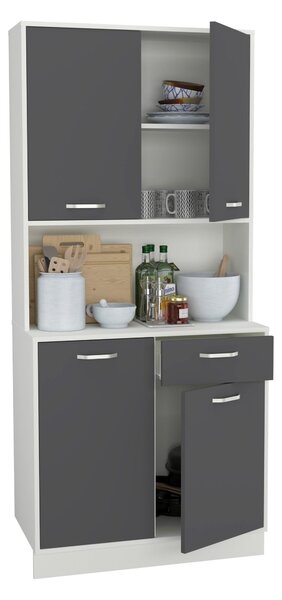 Bufet haaus Oma, Antracit/Alb, L 84 cm