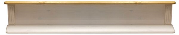 Etajera Home Affaire, lemn masiv, alb/ natur, 180 x 25 cm