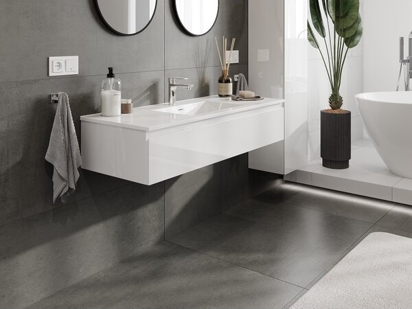 Mexen Orio, mobilier de baie 120 cm cu lavoar Otis, 1 sertar, alb lucios, 91A10-12023-1-BF00-W18M00