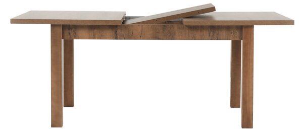 KONDELA Masă extensibilă pentru dining, stejar lefkas închis, 160-203x90 cm, MONTANA STW