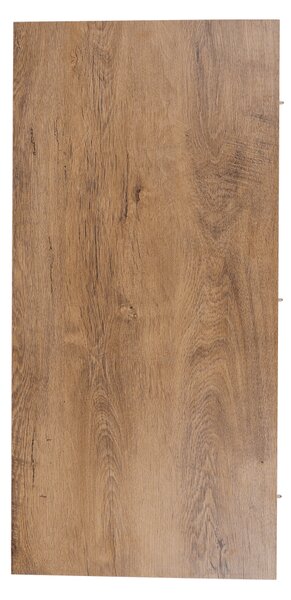 KONDELA Masă extensibilă pentru dining, stejar lefkas închis, 160-203x90 cm, MONTANA STW