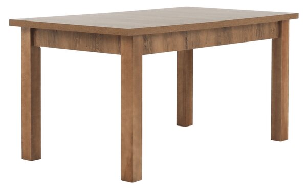 KONDELA Masă extensibilă pentru dining, stejar lefkas închis, 160-203x90 cm, MONTANA STW