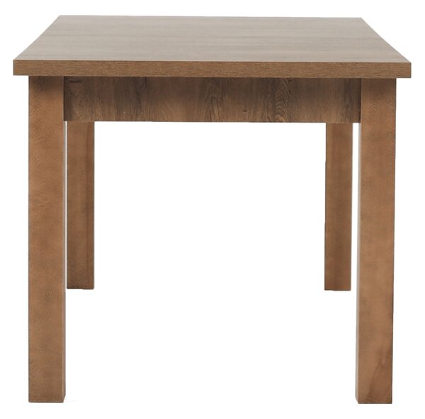 KONDELA Masă extensibilă pentru dining, stejar lefkas închis, 160-203x90 cm, MONTANA STW