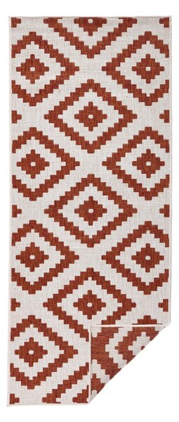 Covor adecvat pentru exterior NORTHRUGS Malta, 80 x 250 cm, maro - crem