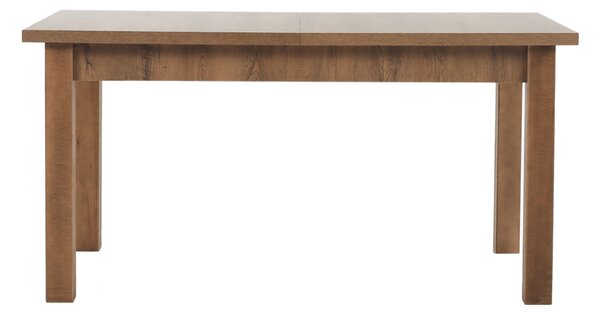 KONDELA Masă extensibilă pentru dining, stejar lefkas închis, 160-203x90 cm, MONTANA STW