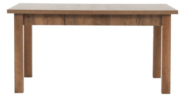 KONDELA Masă extensibilă pentru dining, stejar lefkas închis, 160-203x90 cm, MONTANA STW